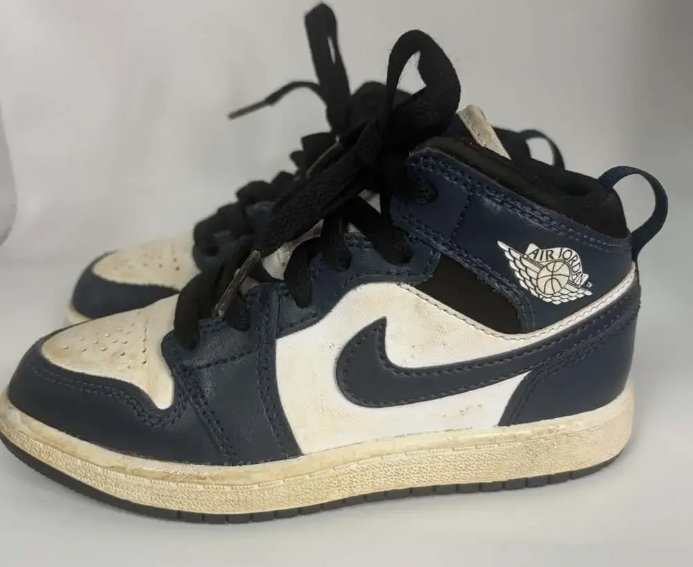 Jordan 1 Mid Dark Teal Little Kids Size 11C 640734-411